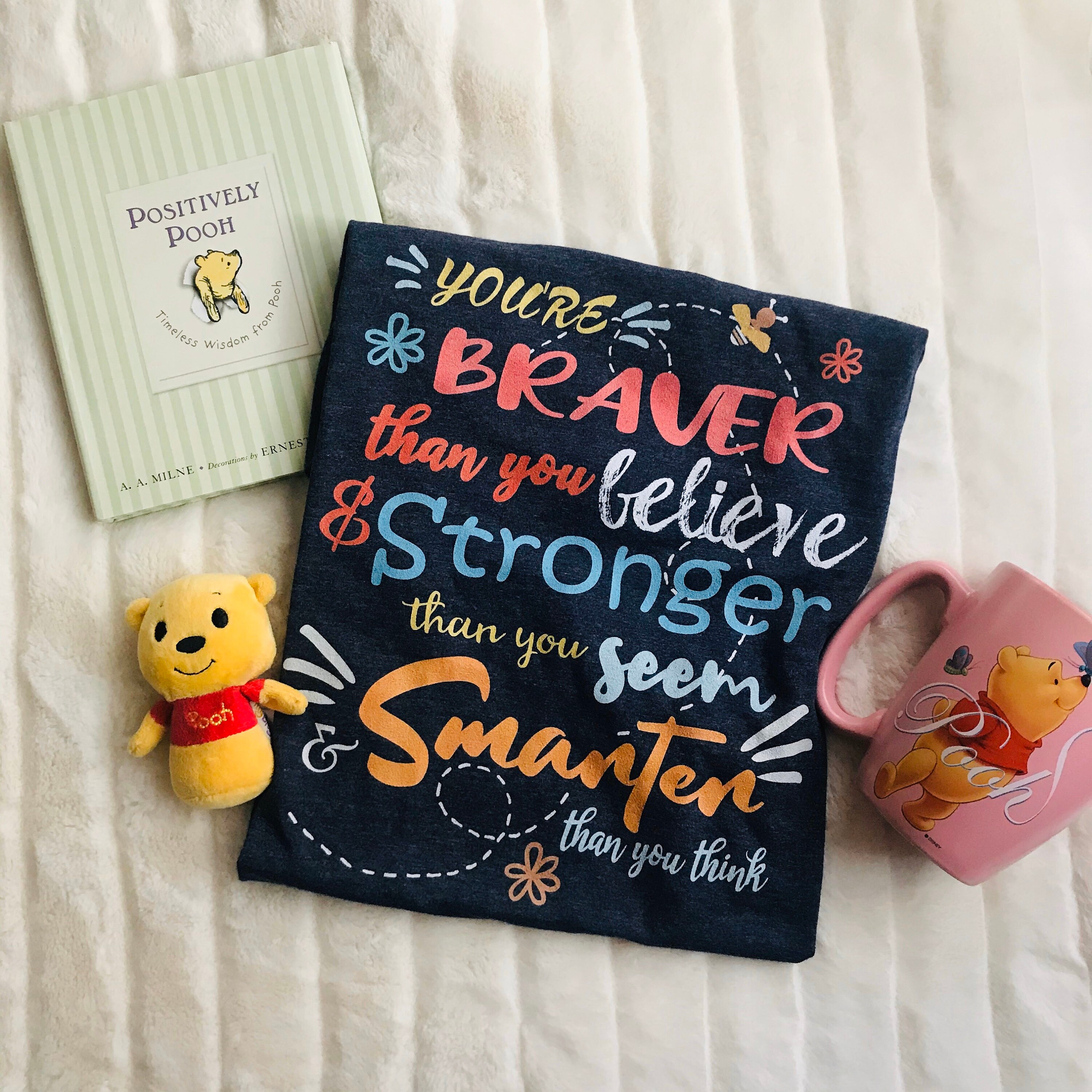 Winnie The Pooh Disney Quote T Shirt You Re Braver Than Etsy 日本