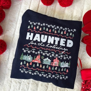 Haunted Mansion Christmas T-Shirt Disney Christmas Shirt Haunted for the Holidays T-shirt