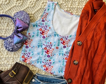 Frozen Crop Top Anna and Elsa Sisters Frozen Shirt Disney Shirt Disney Crop Top