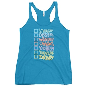 Pastell Disney Cruise Ships Tank Top mit Checkboxes Disney Damen Racerback Tank