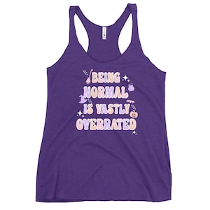 Halloweentown Tank Top Disney Halloween Disney Channel Shirt Being Normal Is Vastly Overrated Halloween Quote Tank Top