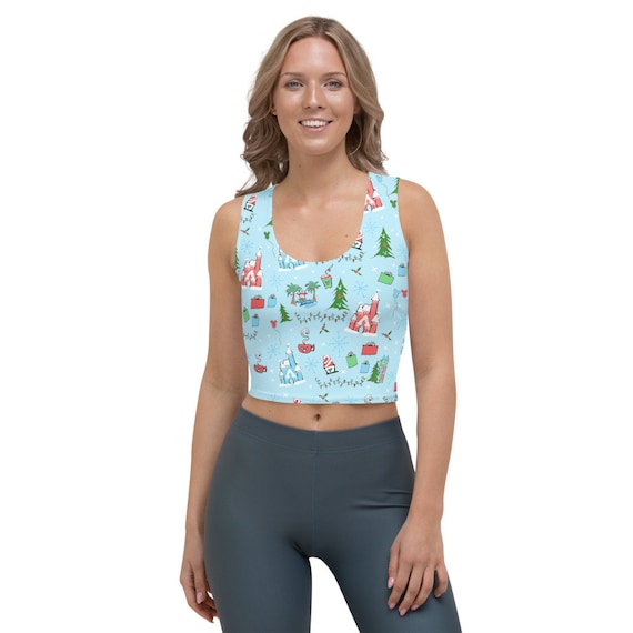Disney Christmas Sketch Oh What Fun Crop Top