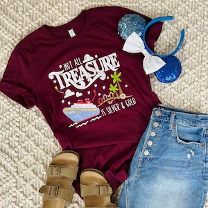 Camiseta Disney Treasure Camiseta Disney Cruise Nem todo tesouro é prata e ouro Camiseta unissex Cruise