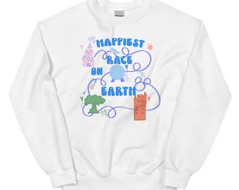 Disney World Running Sweatshirt runDisney Shirt Happiest Race on Earth Run Disney Sweatshirt