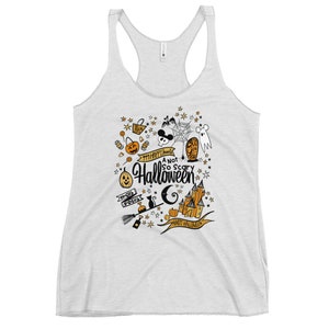 Disney Halloween Party Tank Top Disney Shirt Not So Scary Halloween Magic Kingdom Party Women&#39;s Racerback Tank