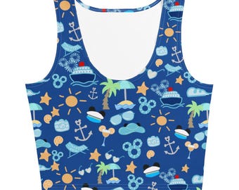 Disney Cruise Line Pattern Crop Top Cruise Mode DCL vacation Crop Top