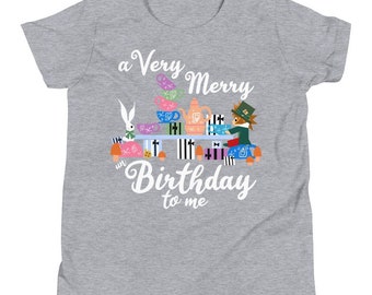 Disney Birthday Kids T-Shirt Alice in Wonderland Disney Shirt A Very Merry un Birthday To Me Kids T-Shirt