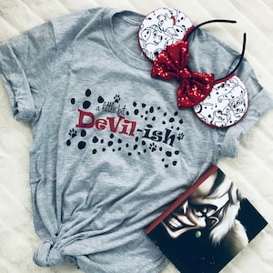 Cruella De Vil T-Shirt Disney Villains Shirt 101 Dalamations Shirt A Little Bit Devilish Disney T-Shirt