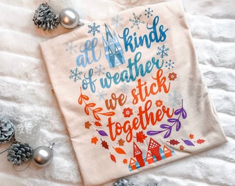 T-shirt de Noël La Reine des neiges Disney Anna et Elsa Soeurs Disney Chemise Disney T-shirt de Noël blanc