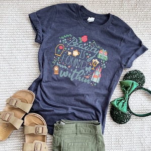 Belle T-Shirt: Beauty and the Beast Enchanted Castle Design