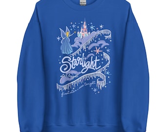 Disney Starlight Parade Sweatshirt Blue Fairy Magic Kingdom Shirt Starlight Star Bright Dream Parade Sweatshirt