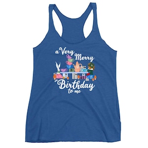 Disney Birthday Tank Top Alice in Wonderland Disney Shirt A Very Merry un Birthday To Me Tank Top