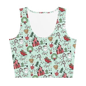 Disney Weihnachtsfeier Crop Top Disney Shirt Sehr frohe Weihnachten Magic Kingdom Party Crop Top