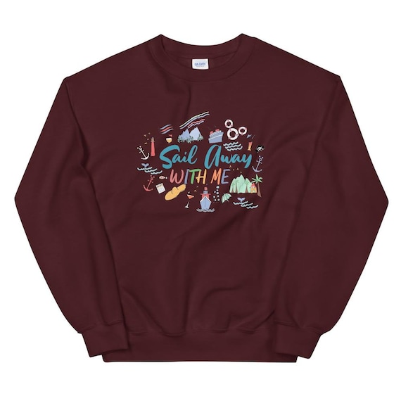Disney Cruise Sweatshirt Sail Away With Me Disney Cruise Sketch Unisex Crew Neck Sweatshirt Etsy Canada
