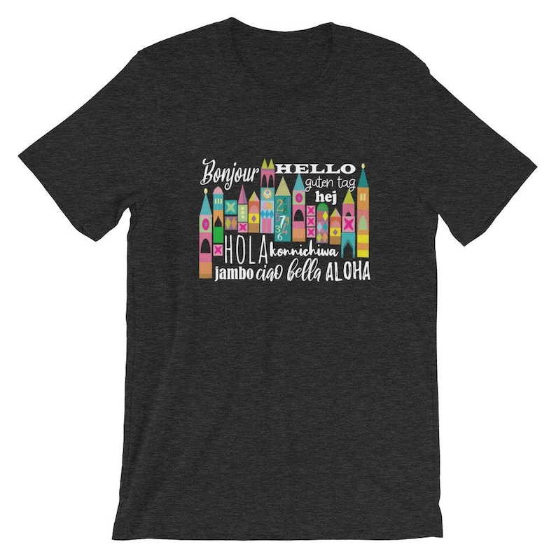 Small World Hello T-Shirt Disney Small World Many Languages T-Shirt image 4