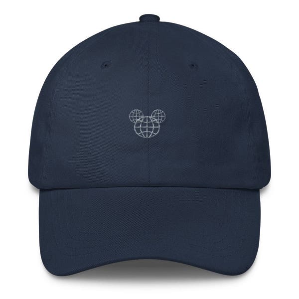 Disney Epcot Dad Hat, Mickey Spaceship Earth Design
