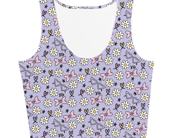 Crop top madeliefjebloemen Daisy Duck Flowers en zonnebril XO Spring Disney crop top