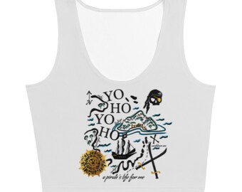 Piraci z Karaibów Crop Top Disney Parks Koszulka Disney Pirates Yo Ho Yo Ho a Pirates Life Disney Ride Crop Top