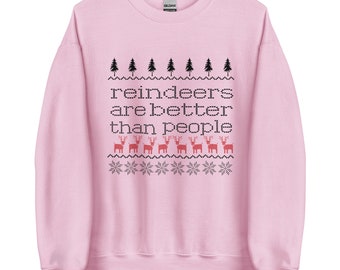 Disney Frozen Sven Sweatshirt Disney Christmas Shirt Frozen Christmas Reindeer Are Better Than People Sweatshirt