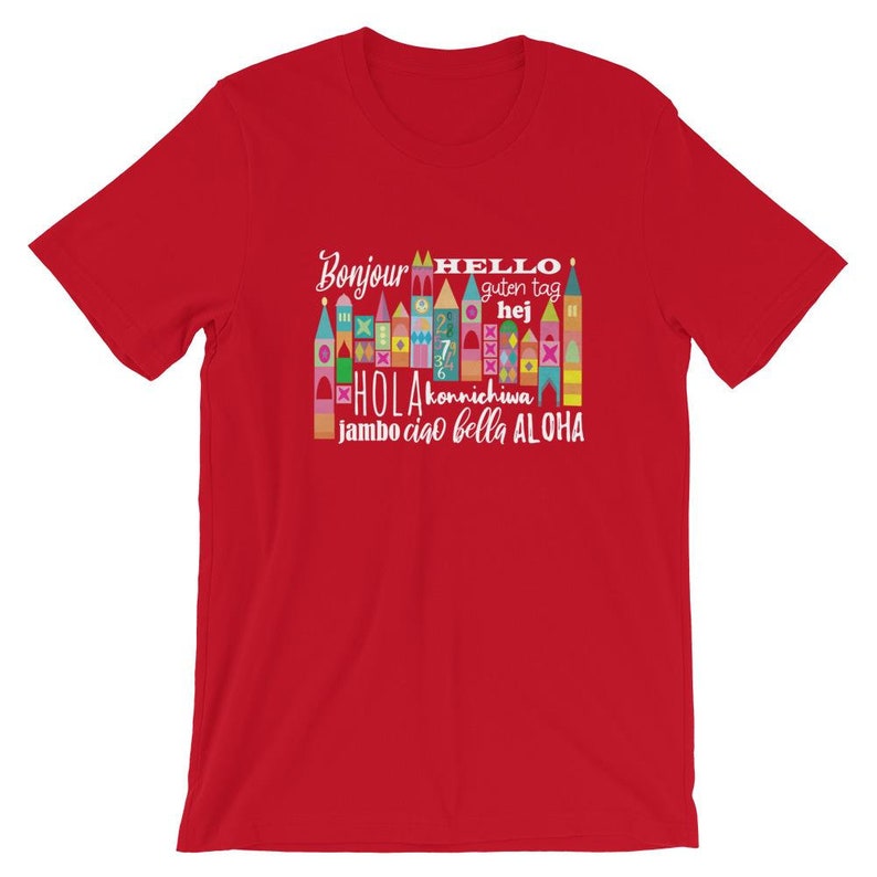 Small World Hello T-Shirt Disney Small World Many Languages T-Shirt image 5