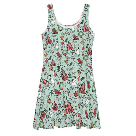 christmas party skater dress Disney Disney Outfit Very Merry Christmas Magic Kingdom Party Dress Cocktail dress