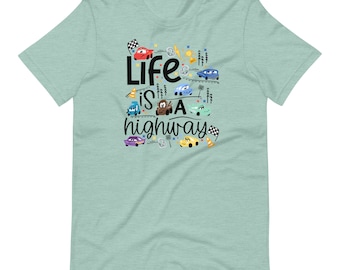 Camiseta de Disney Cars La vida es una carretera Camiseta de Pixar Camiseta de Disney Camiseta de Cars