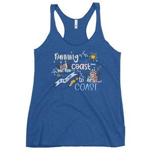 runDisney Coast to Coast Tank Top Disney Running Shirt Disneyland and Disney World Women&#39;s Racerback Tank