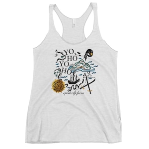 Piratas del Caribe Tank Top Disney Parks Shirt Disney Pirates Yo Ho Yo Ho a Pirates Life Disney Ride Camiseta sin mangas con espalda cruzada para mujer
