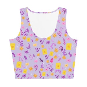 Tangled Rapunzel floating lanterns floral Crop Top Disney Shirt