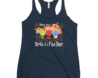 Three Caballeros Tank Top Disney Birds of a Feather Women's Racerback Tank