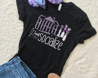 Disney Haunted Mansion T-Shirt Out to Socialize Ghosts Disney T-Shirt