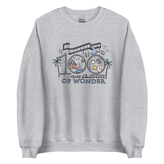 Disney 100th Anniversary Sweatshirt Disney Shirt Vacation 100 Years of Wonder Unisex Sweatshirt