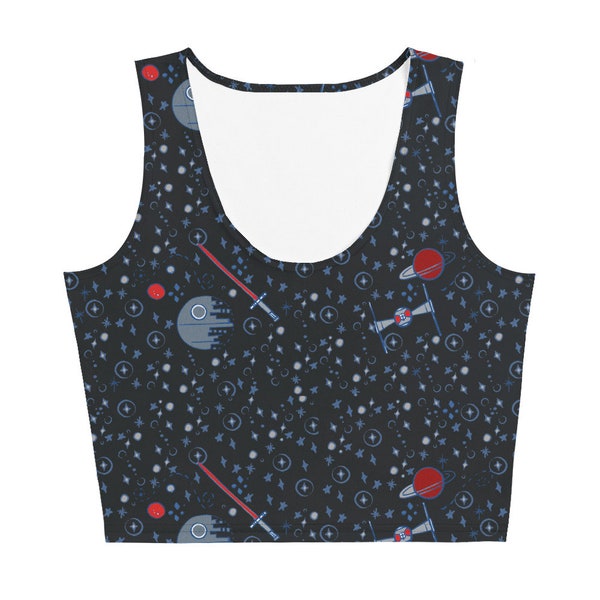 Star Wars Women's Crop Top Dark Side Death Star Darth Vader Star Wars Galaxy's Edge Disney Crop Top