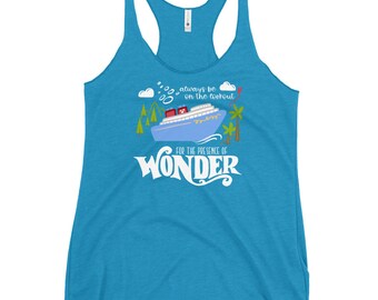 Disney Wonder Cruise Tank Top Disney Family Cruise Vacation Women's Racerback Tank