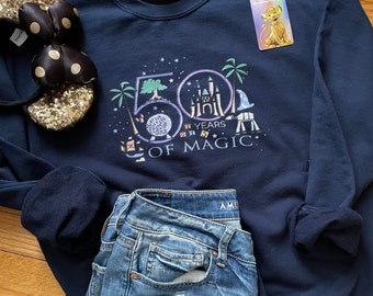 Disney 50th Sweatshirt Disney Milestone 50th Birthday Disney 50th Wedding Anniversary 50 Years of Magic Sweatshirt