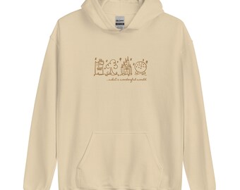 Disney World Parks BESTICKT Hoodie Was für eine wunderbare Welt Disney Pullover Unisex Hoodie