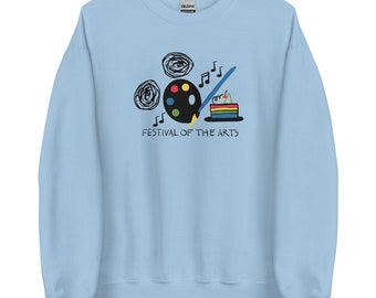 Epcot Festival of the Arts Sweatshirt Paint Palette Disney Shirt Sketch Rainbow Cake Music Disney Festival Unisex Sweatshirt