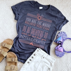 Disney Fireworks T-Shirt Magic Kingdom New Years Quote Disney Shirt Happily Ever After Unisex T-Shirt