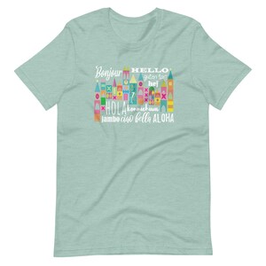 Small World Hello T-shirt Disney Small World Many Languages T-shirt - Etsy