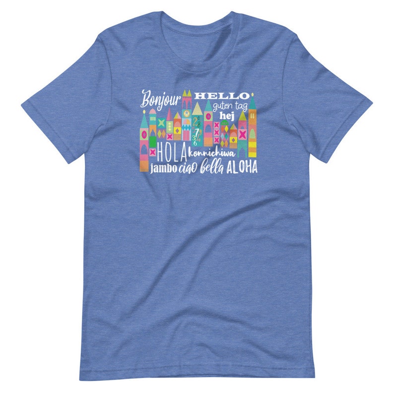 Small World Hello T-Shirt Disney Small World Many Languages T-Shirt image 2