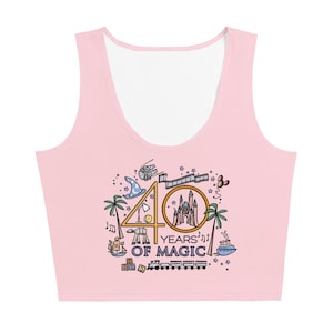 Disney 40. Geburtstag Crop Top Disney Jubiläum Shirt 40 Jahre Magie Meilenstein Geburtstag Disney Parks Crop Top