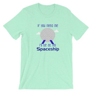 Spaceship Earth Disney T-Shirt Disney World Epcot Unisex T-Shirt Heather Mint