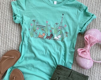 The Aristocats T-Shirt Paris in the Springtime Disney Shirt Flower and Garden Epcot France T-Shirt