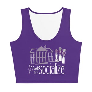 Disney Haunted Mansion Crop Top Out to Socialize Ghosts Disney Crop Top