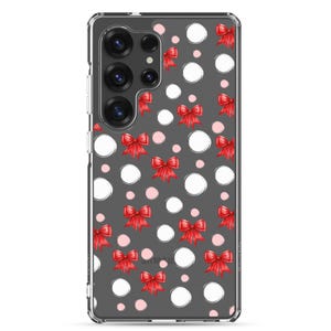 Custodia trasparente per telefono con motivo a pois e fiocchi di Minnie Mouse Disney per Samsung®