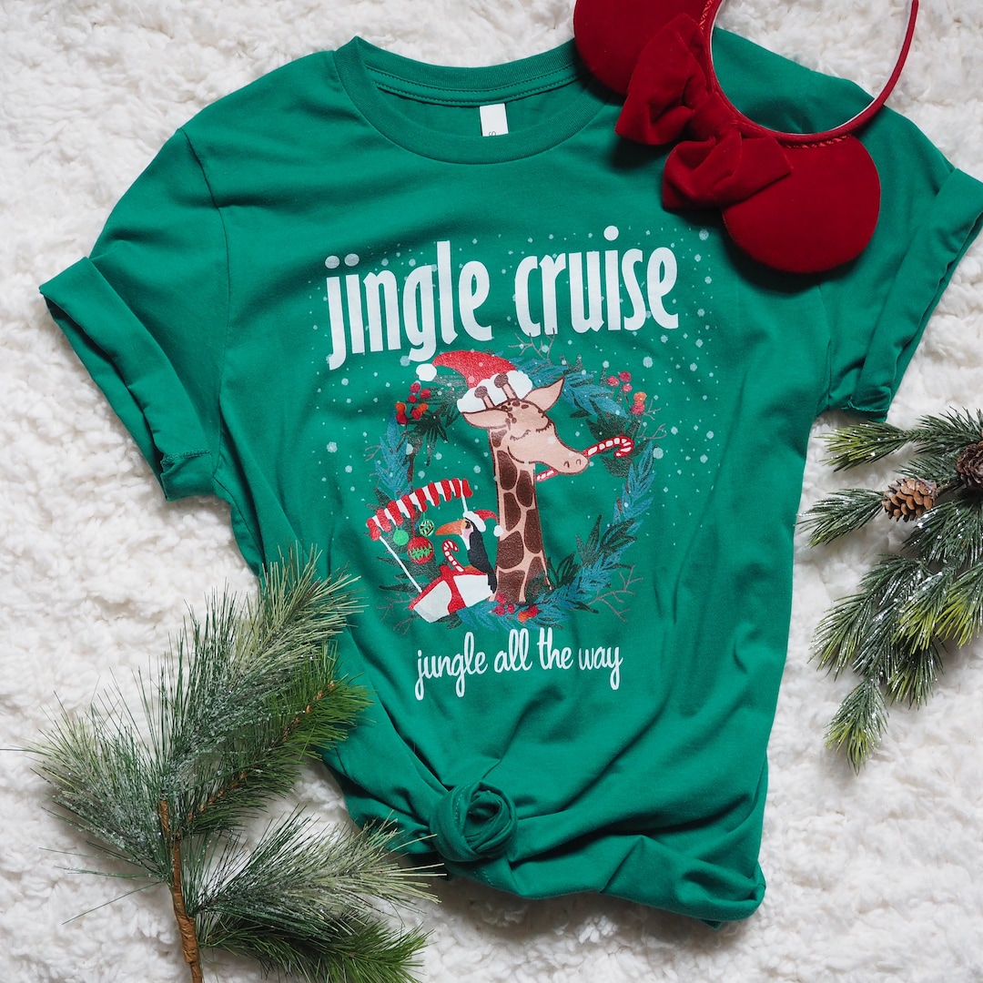 Jungle Cruise Christmas Tshirt Jingle Cruise Giraffe Jungle All the