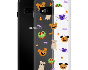 Funda para Samsung de Disney Halloween Party con calabazas de Mickey y manzanas envenenadas