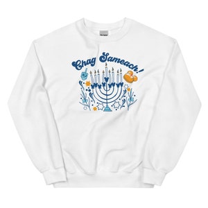 Glückliches Chanukka Chag Sameach Chanukka Disney Urlaub Menorah Unisex Sweatshirt