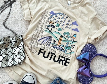Spaceship Earth T-Shirt Disney Shirt Welcome to Your Future EPCOT Ride T-Shirt