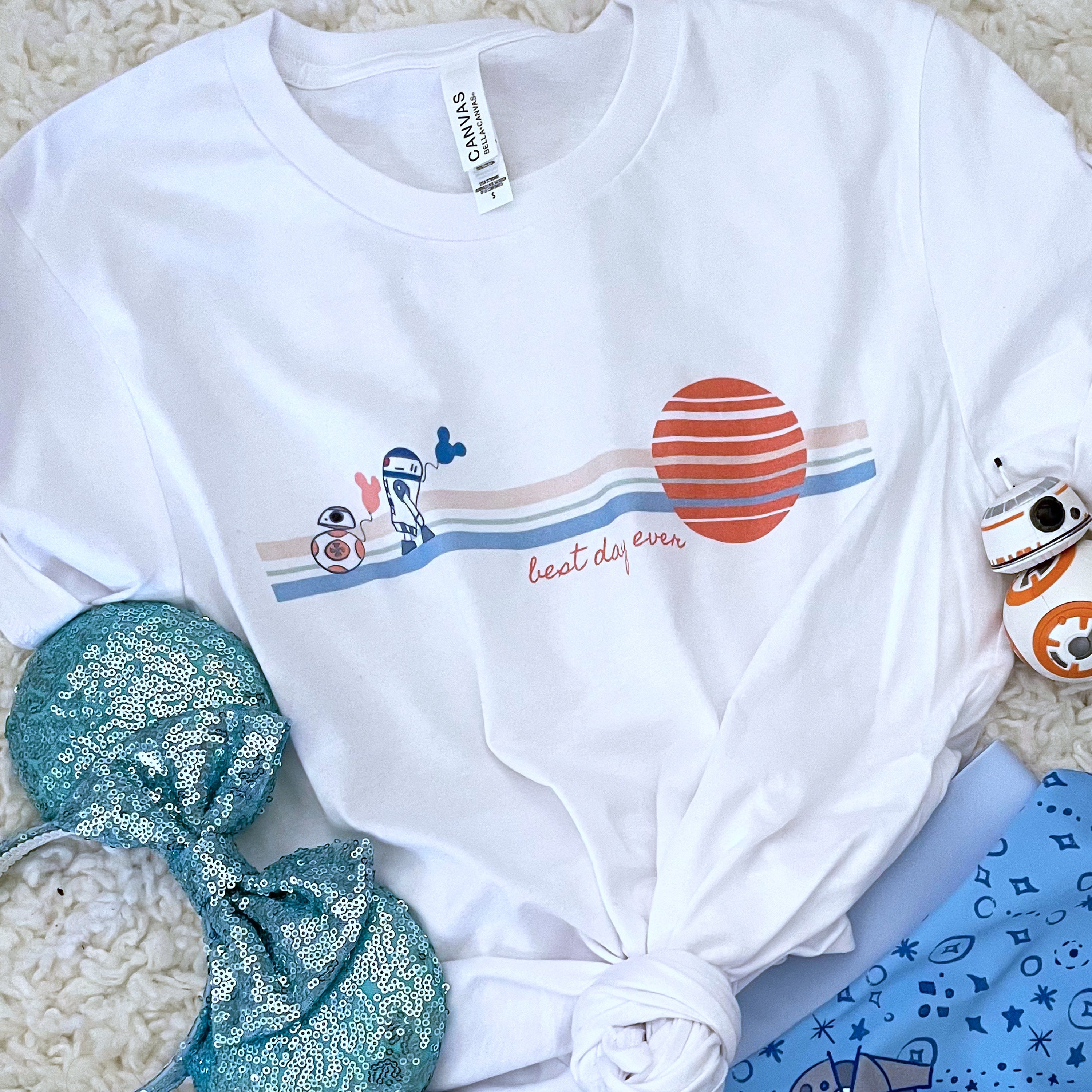 Custom Embroidered Star Wars BB8 Droid Shirt with Name All Star Wars characters available